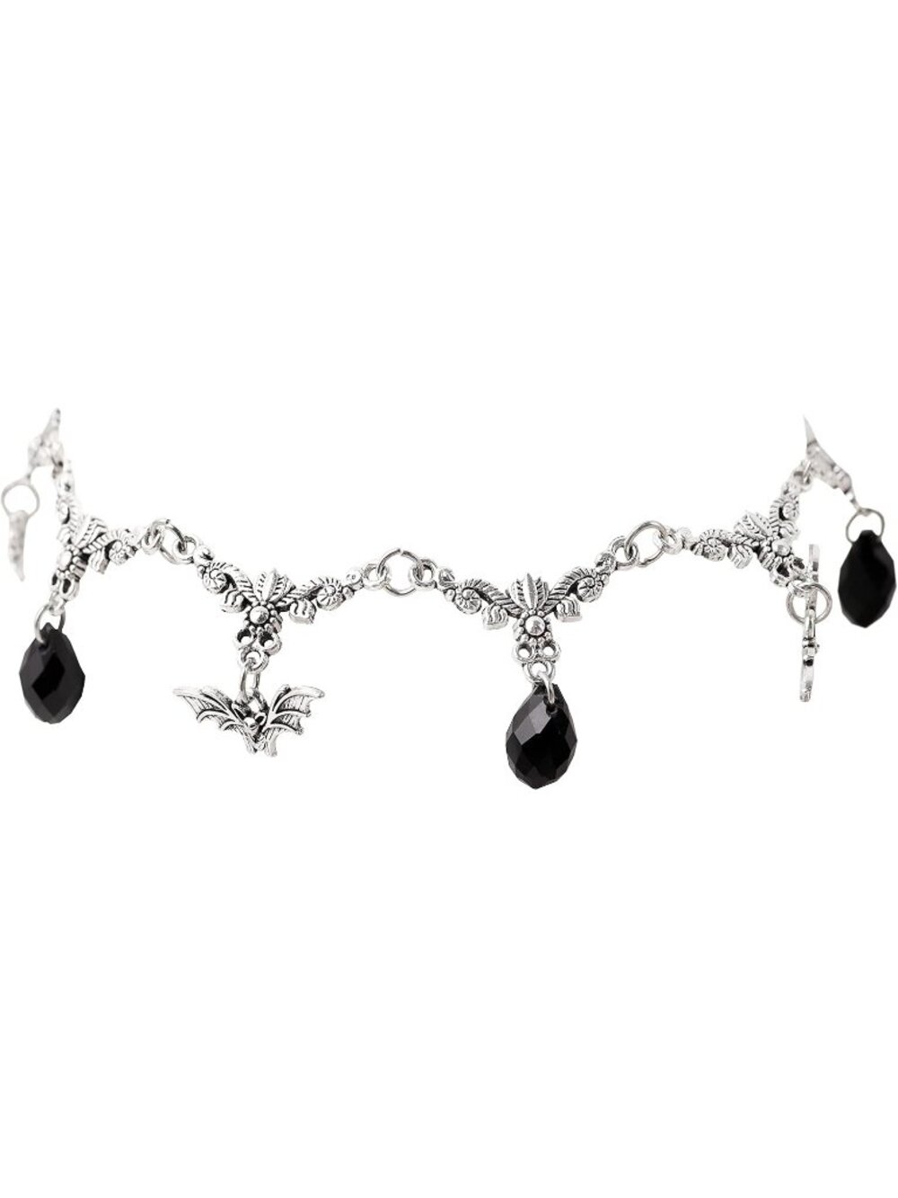 Women's Black Bat Choker Vampire Pendant Gothic Halloween Victorian Necklace